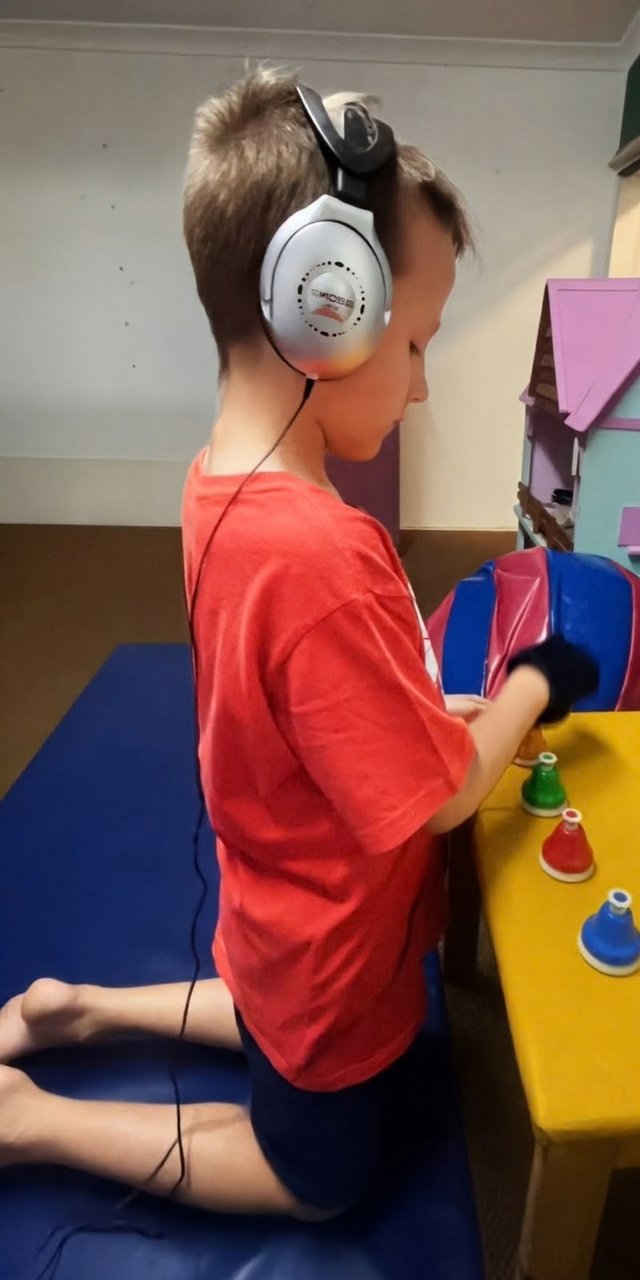 Child using Interactive Metronome